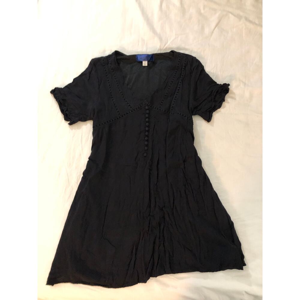 Blue Rain casual black v-neck mini dress Size Small